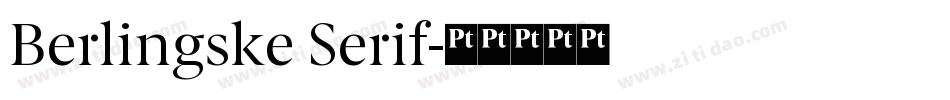 Berlingske Serif字体转换